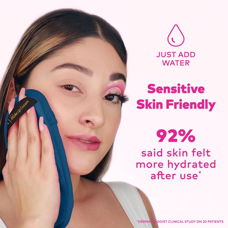 Makeup Eraser The Original MakeUp Eraser Mini PRO, Erase All Makeup With Just Water, Including Waterproof Mascara, Eyeliner, Foundation, Lipstick, Sunscreen and More! Harry Potter Ravenclaw, 1ct - Image 3